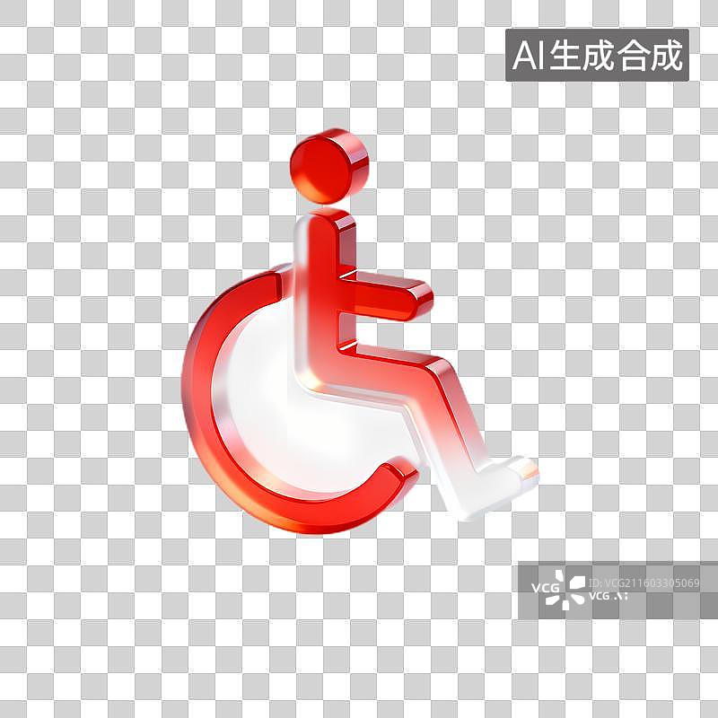 【AI数字艺术】残疾人轮椅标识图片素材