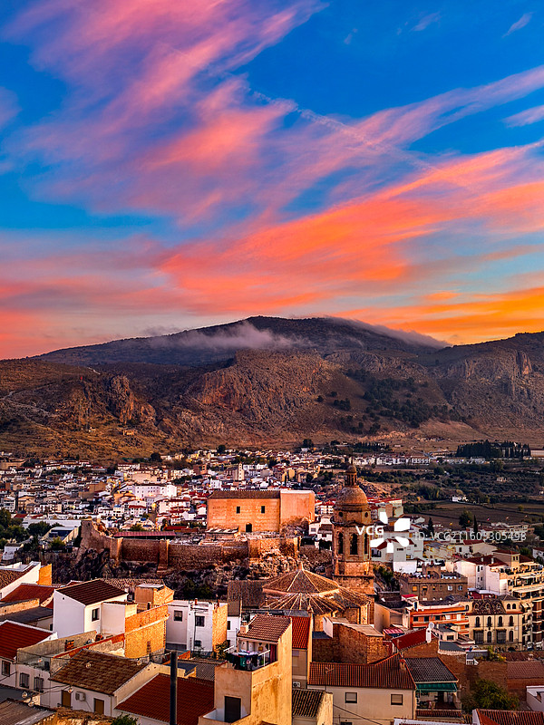 西班牙洛哈早晨的风景图片素材