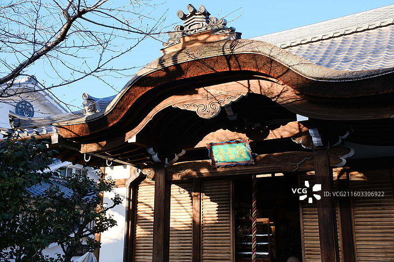 红叶季的日本京都清水寺图片素材