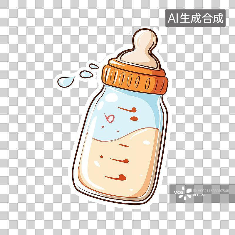【AI数字艺术】奶瓶图片素材