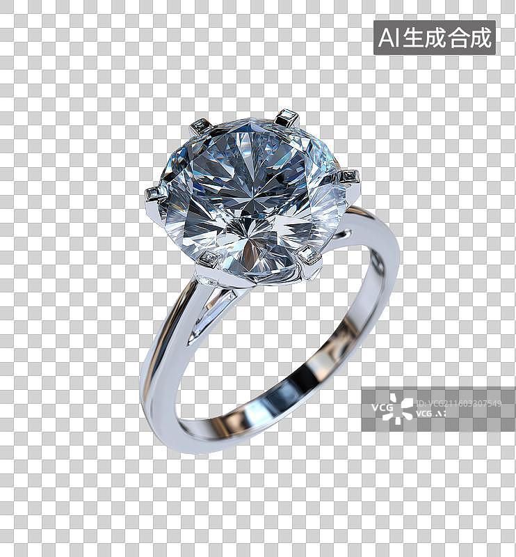 【AI数字艺术】钻石戒指特写图片素材