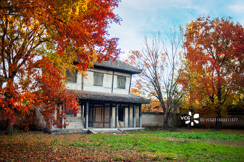 涿州影视城秋色图片素材