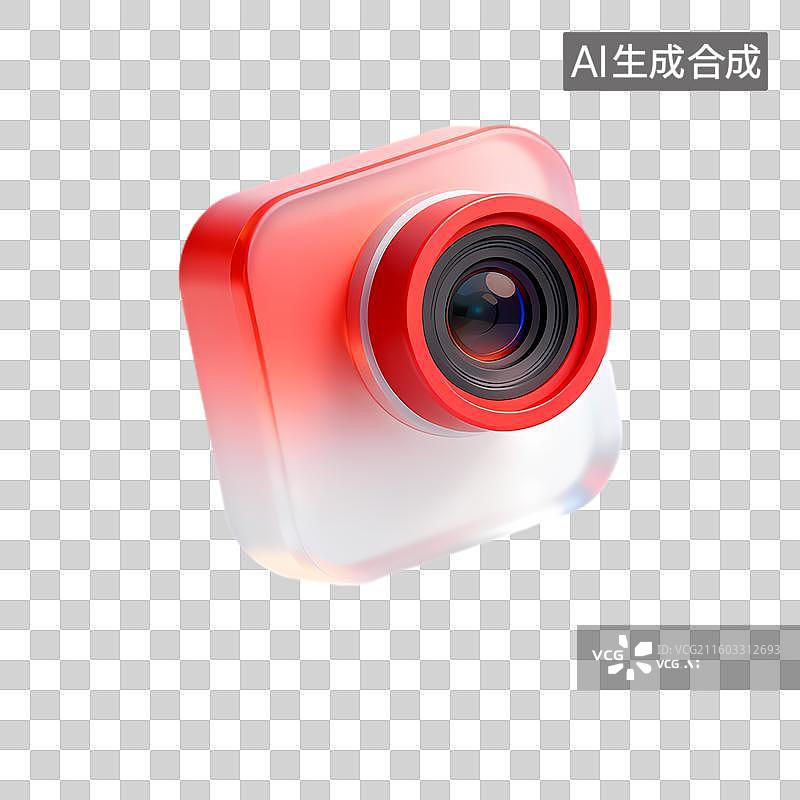 【AI数字艺术】小型红白摄影摄像设备图片素材