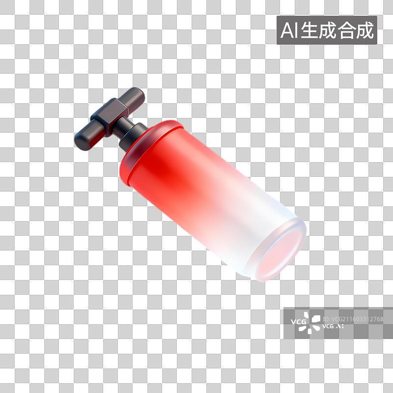 【AI数字艺术】红色白色手动医疗抽吸装置图片素材