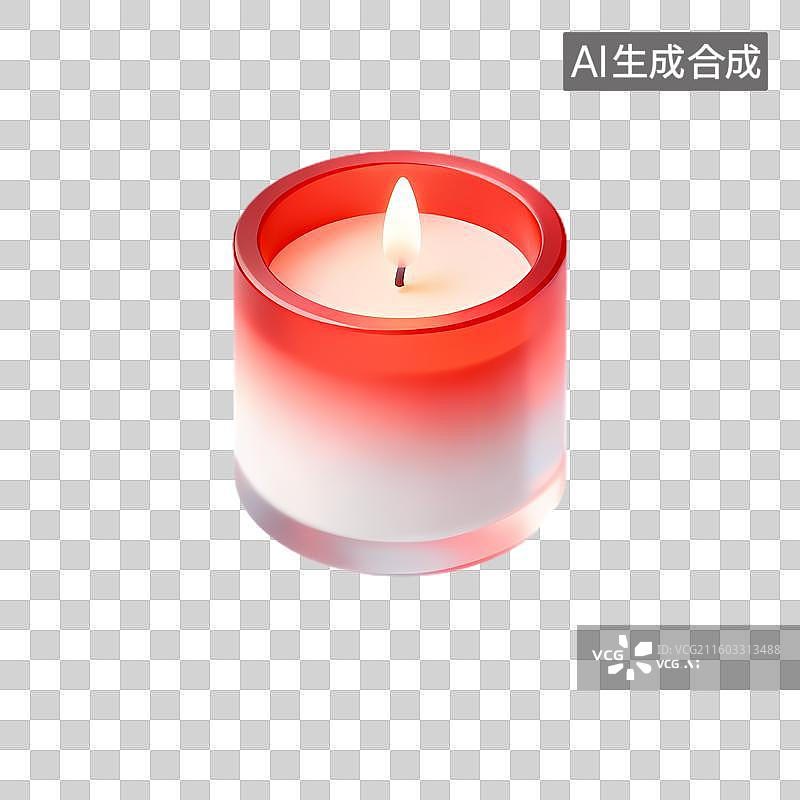【AI数字艺术】渐变色彩玻璃燃烧蜡烛图片素材