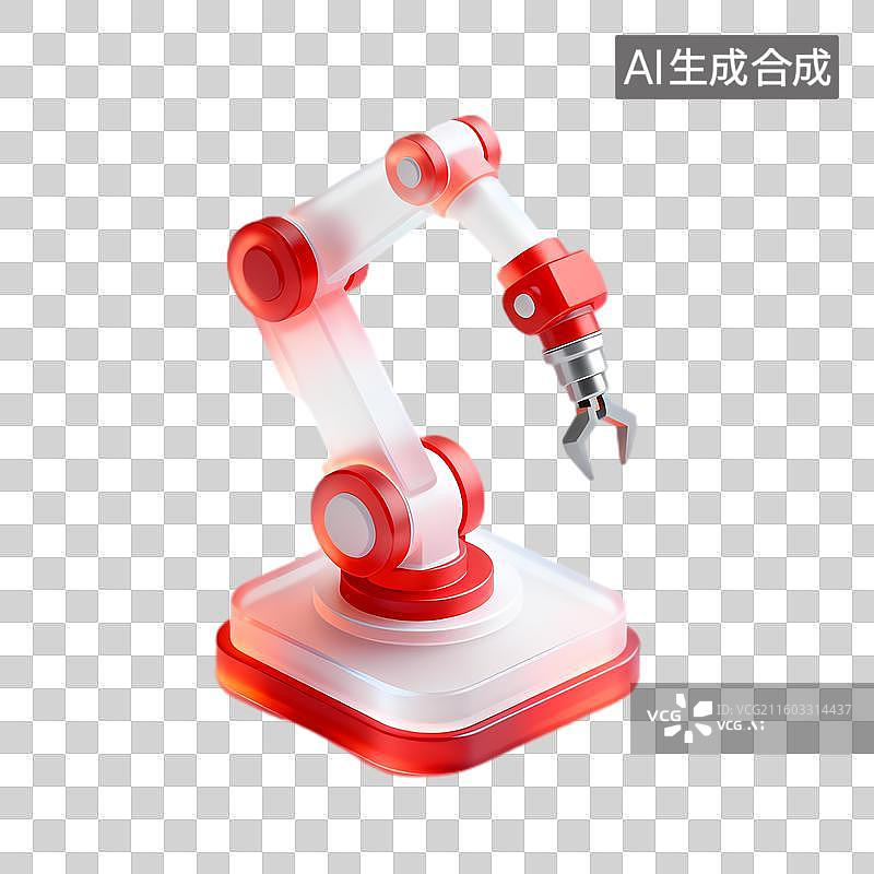 【AI数字艺术】工业自动化精密机械臂图片素材