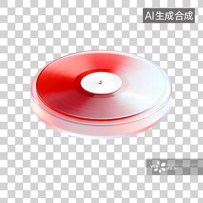 【AI数字艺术】旋转的红白音乐光盘图片素材