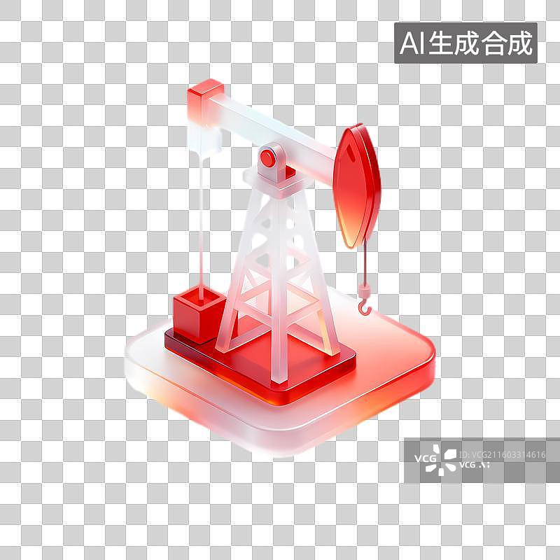【AI数字艺术】石油开采用抽油机图片素材