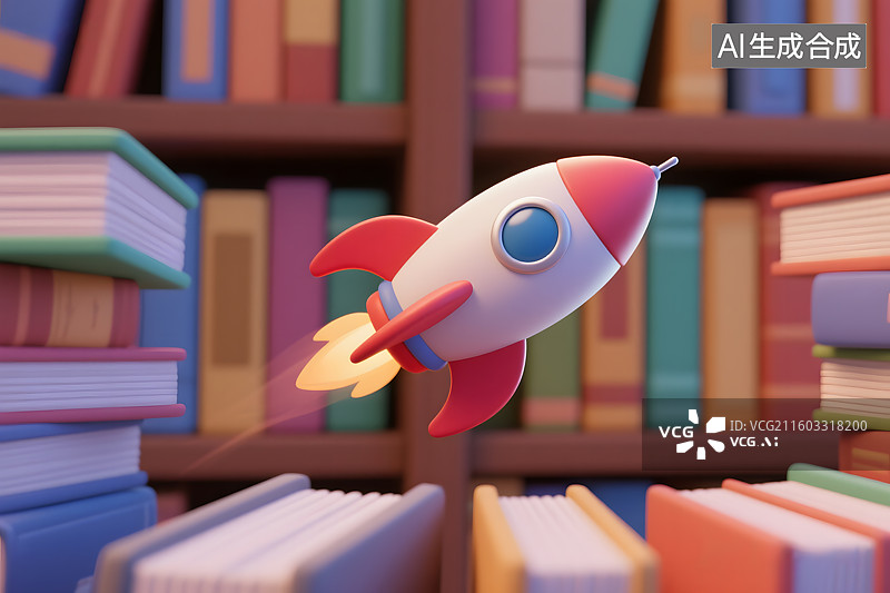 【AI数字艺术】知识探索太空之旅图片素材