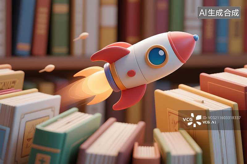 【AI数字艺术】知识探索太空之旅图片素材