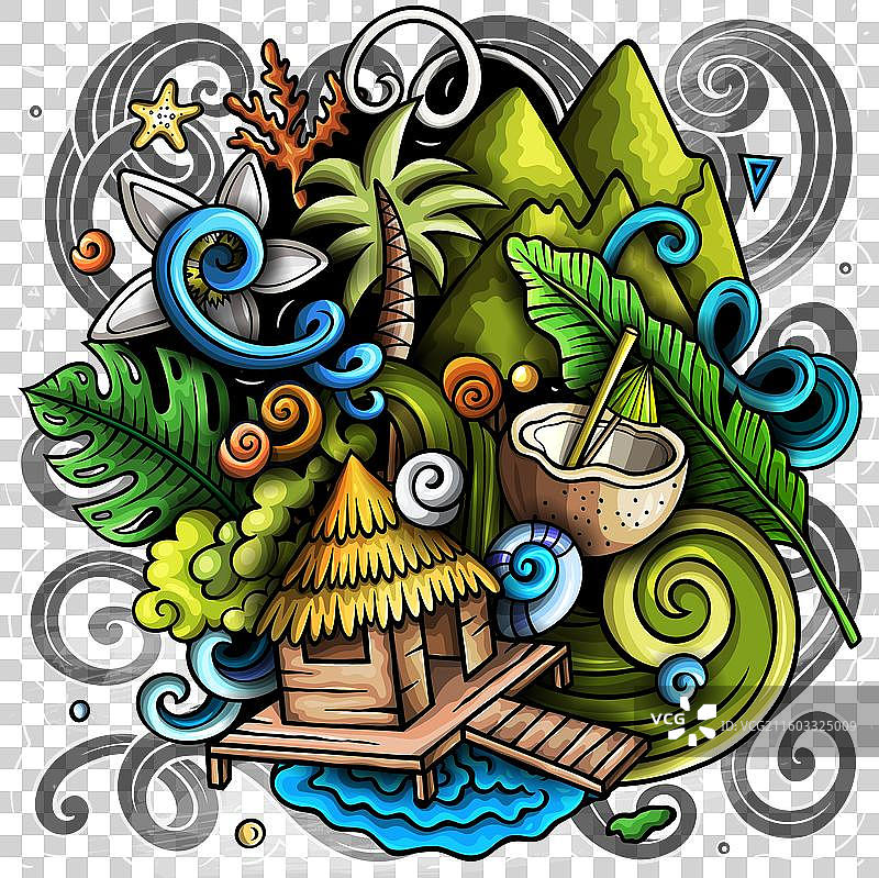 博拉博拉的搞笑卡通涂鸦图片素材