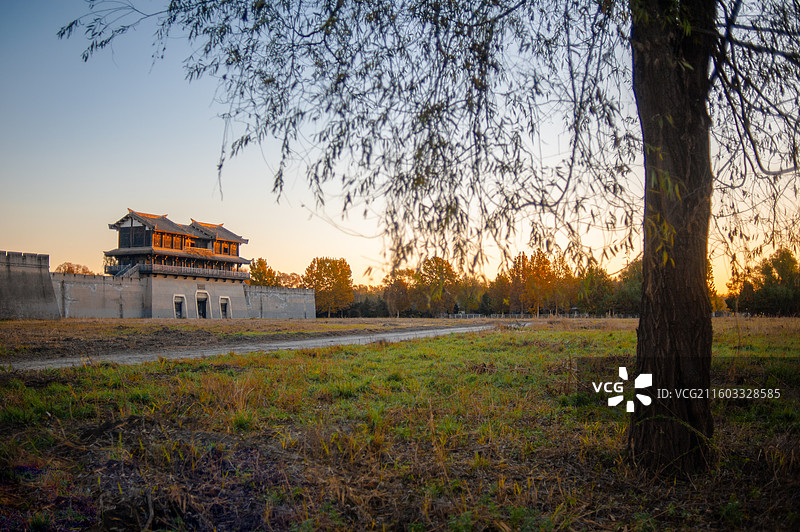 涿州影视城秋色图片素材