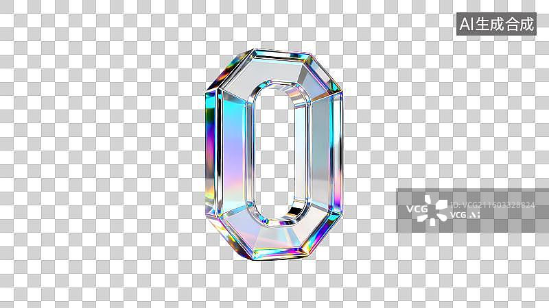 【AI数字艺术】炫彩立体数字  镭射效果阿拉伯数字   创意酸性数字图片素材