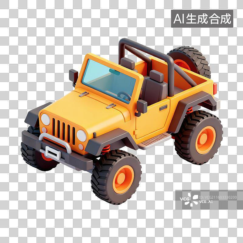 【AI数字艺术】越野车插画图片素材