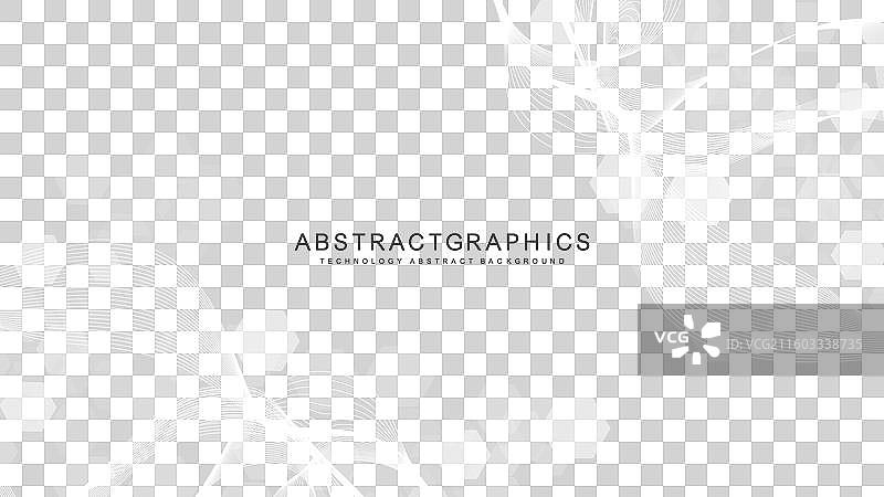 六边形线条构成的现代科技背景图片素材