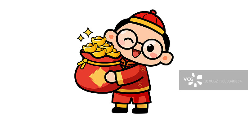 新年卡通人物图片素材