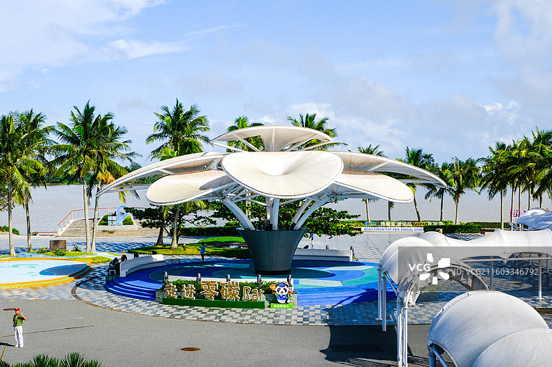 中国海南省琼海市博鳌亚洲论坛主会场大楼，博鳌亚洲论坛国际会议中心，博鳌东屿岛国家级旅游度假区图片素材