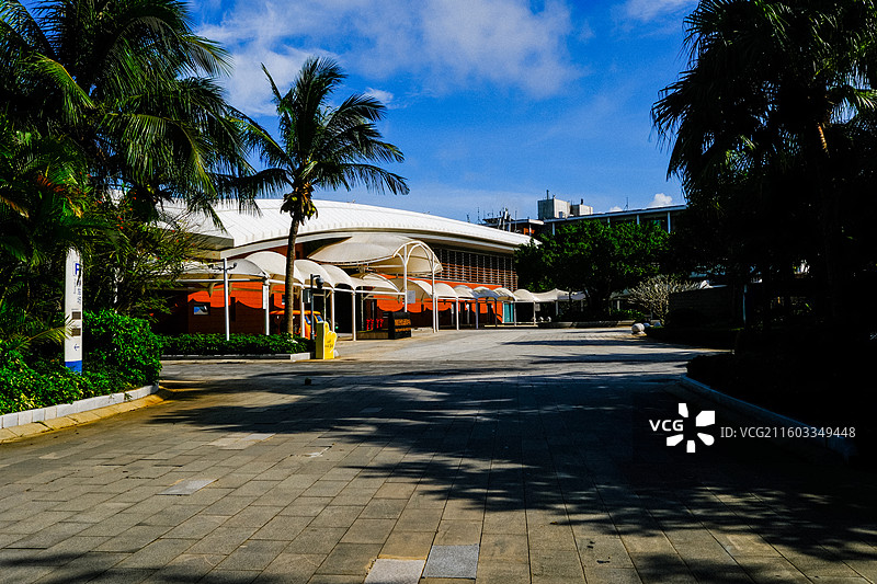 中国海南省琼海市博鳌亚洲论坛主会场大楼，博鳌亚洲论坛国际会议中心，博鳌东屿岛国家级旅游度假区图片素材