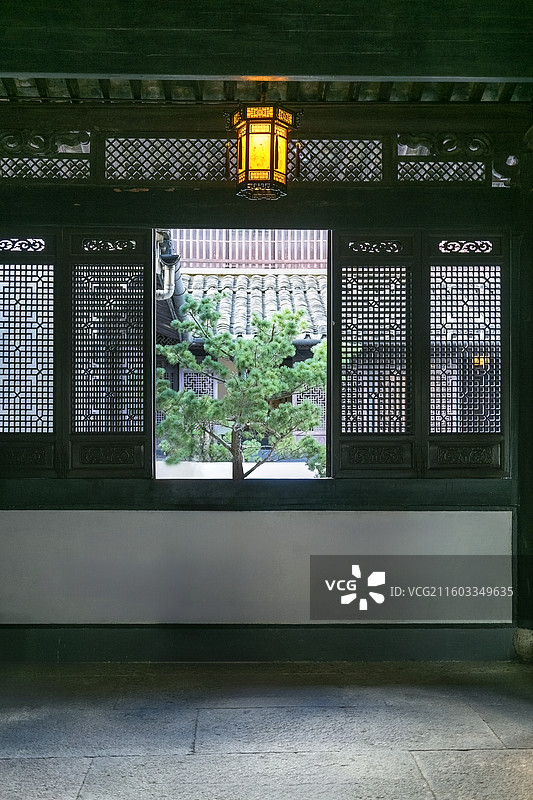 浙江绍兴蔡元培故居的中国传统建筑图片素材