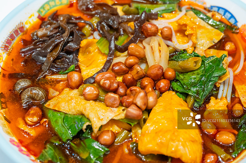 广西柳州螺蛳粉 特写图片素材