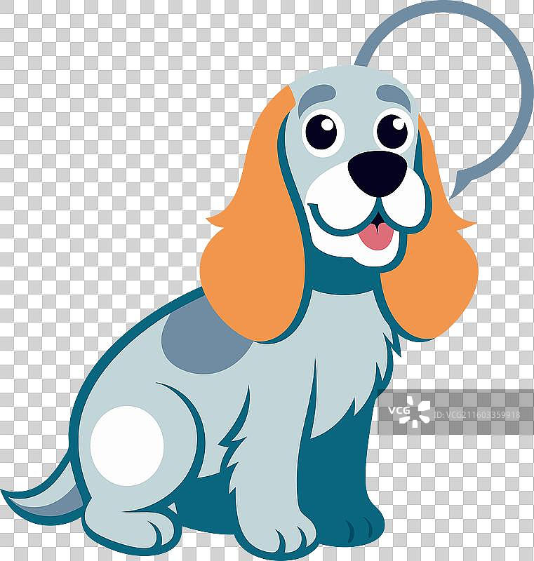 可卡犬说话，卡哇伊图片素材