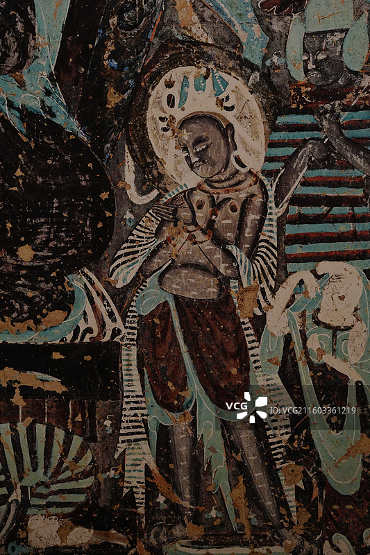 释迦摩尼 降魔成道 菩提树 魔王 波旬 中国敦煌石窟保护研究基金会成立三十周年敦煌文化艺术公益展图片素材