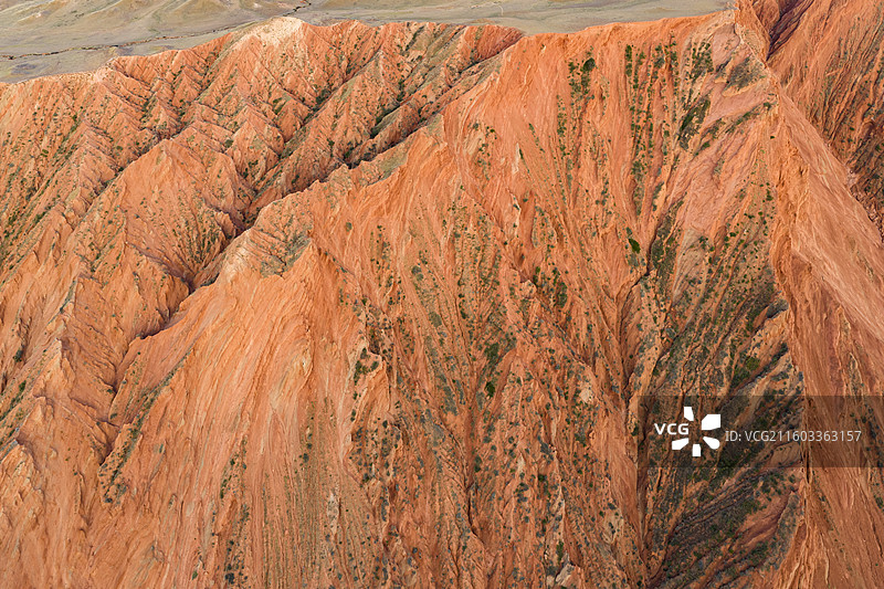 新疆昌吉S101省道百里丹霞地貌自然风光航拍图片素材