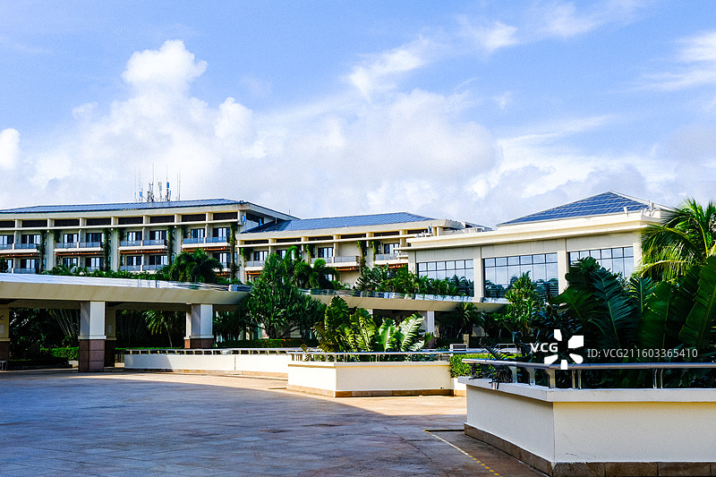 中国海南省琼海市博鳌亚洲论坛主会场大楼，博鳌亚洲论坛国际会议中心，博鳌东屿岛国家级旅游度假区图片素材