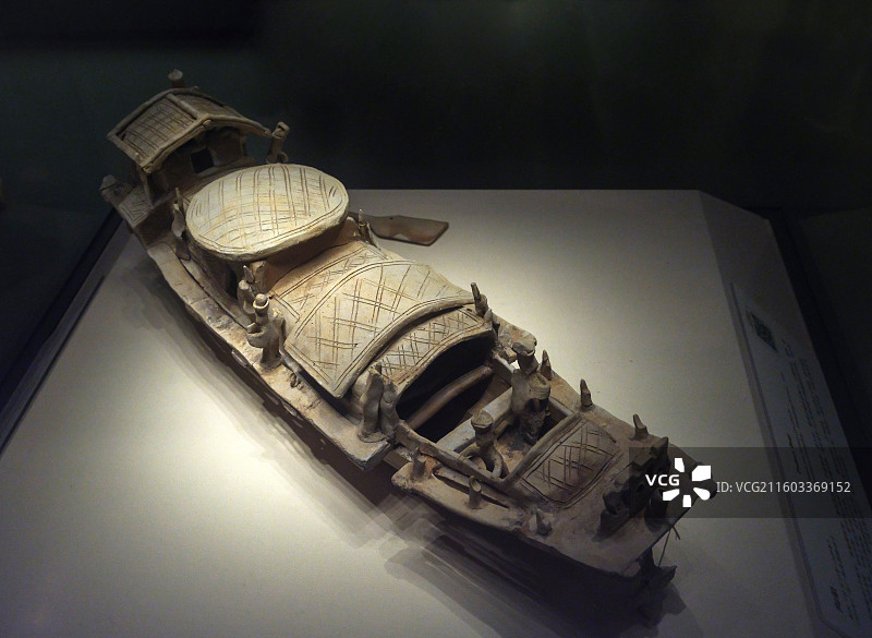 陶船 东汉 1954年广东广州先烈路出土 中国国家博物馆“古代中国基本陈列”图片素材