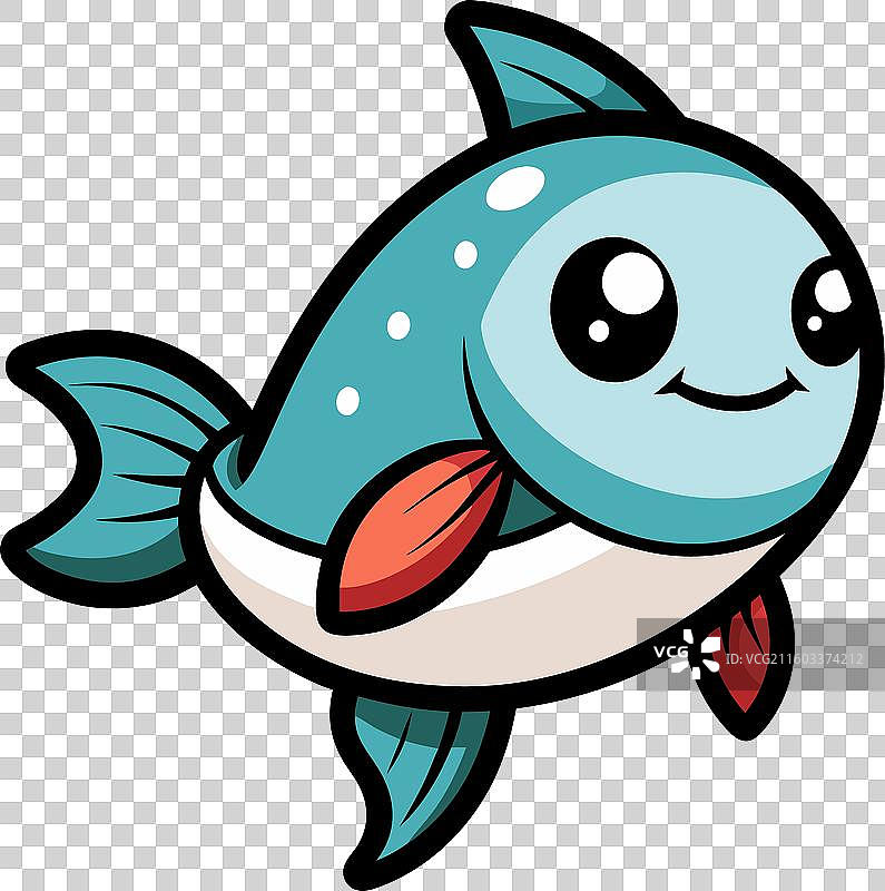 鳕鱼 鱼 躺着 可爱图片素材