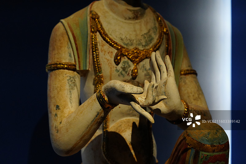 敦煌彩塑 中国敦煌石窟保护研究基金会成立三十周年敦煌文化艺术公益展图片素材