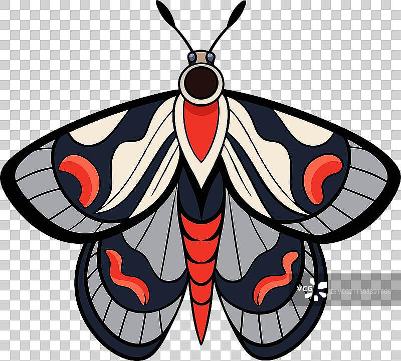 愤怒的卡通彗星蛾图片素材