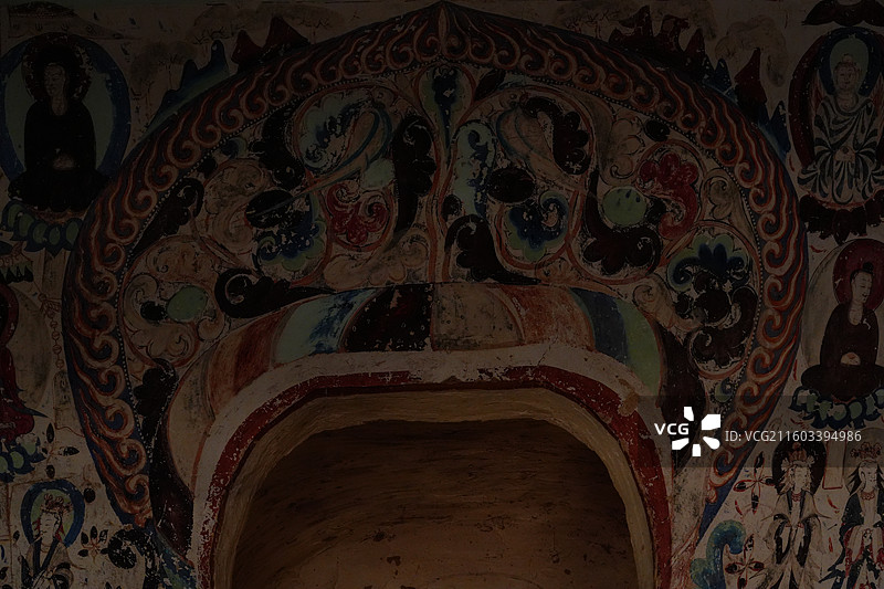 中国敦煌石窟保护研究基金会成立三十周年敦煌文化艺术公益展 藏经洞 洞窟 复制品图片素材