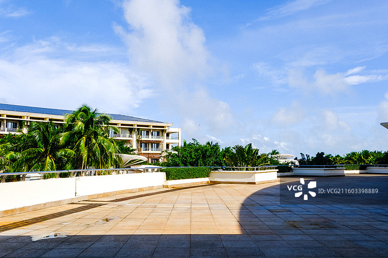 中国海南省琼海市博鳌亚洲论坛主会场大楼，博鳌亚洲论坛国际会议中心，博鳌东屿岛国家级旅游度假区图片素材