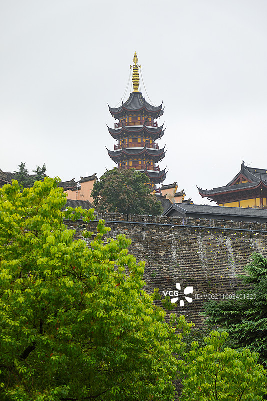 鸡鸣寺药师佛塔图片素材