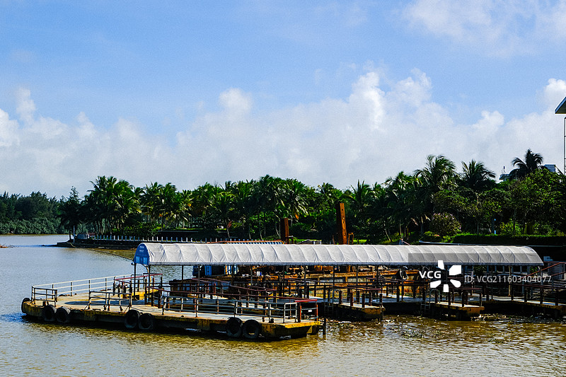 中国海南省琼海市博鳌亚洲论坛主会场大楼，博鳌亚洲论坛国际会议中心，博鳌东屿岛国家级旅游度假区图片素材