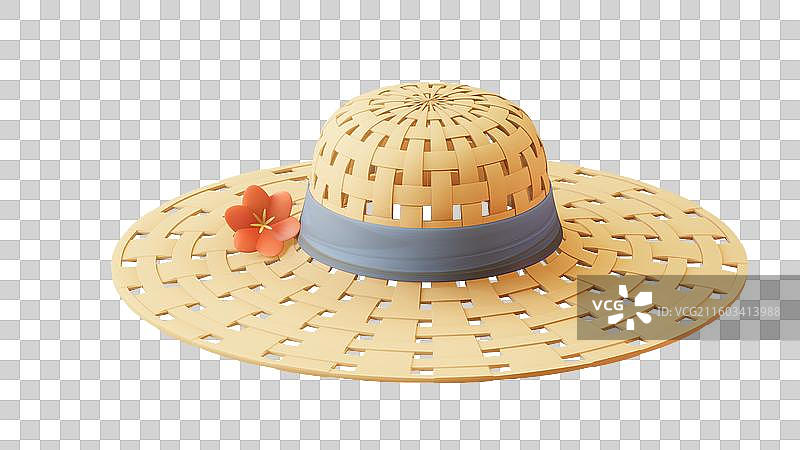 编织草帽图片素材