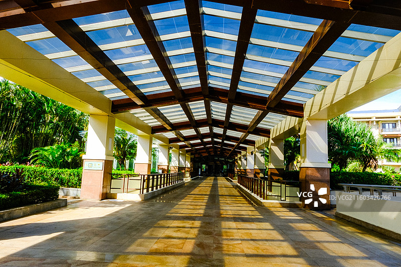 中国海南省琼海市博鳌亚洲论坛主会场大楼，博鳌亚洲论坛国际会议中心，博鳌东屿岛国家级旅游度假区图片素材