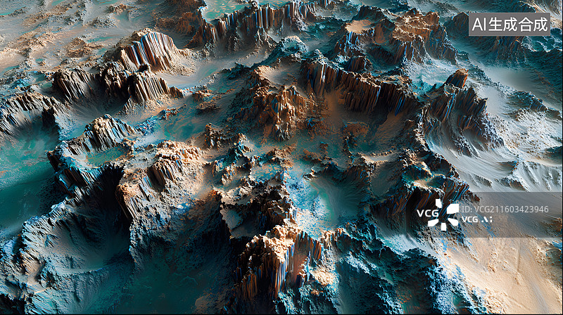 【AI数字艺术】壮丽山脉景观图片素材