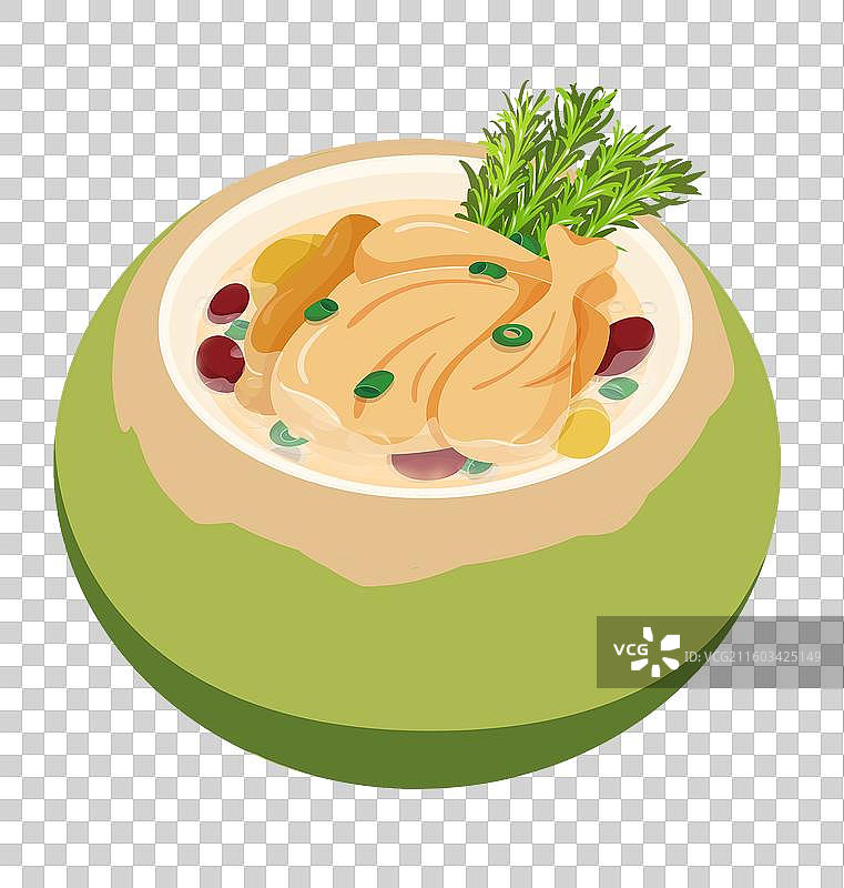 椰子炖鸡图片素材