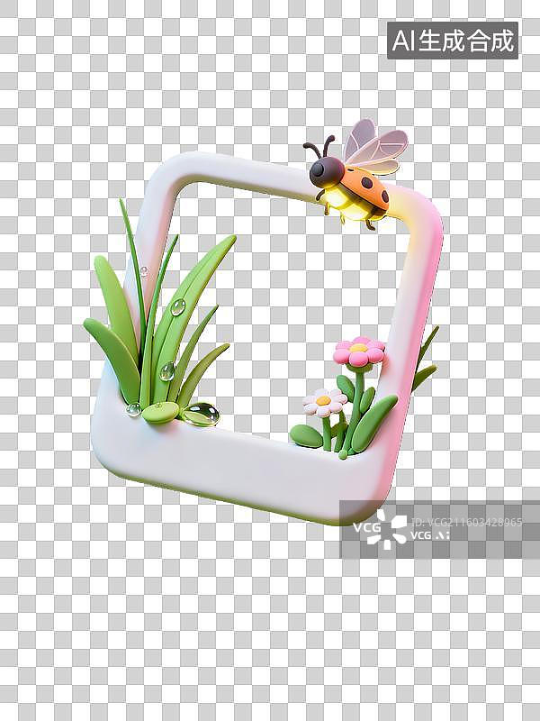 【AI数字艺术】3d粘土质感夏日萤火虫场景元素图片素材