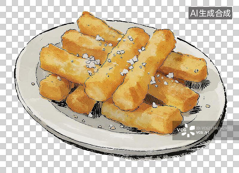 【AI数字艺术】水彩手绘风格的小糍粑图片素材