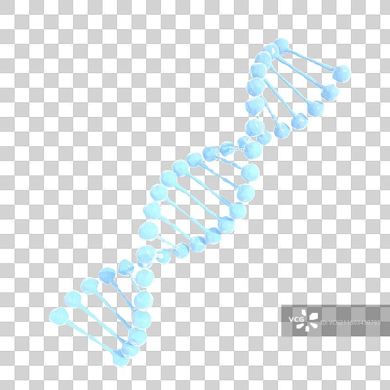 蓝色DNA双螺旋结构模型图片素材