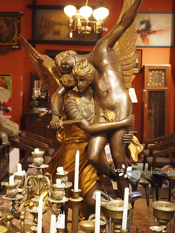 艺术收藏陈设之复古天使雕像图片素材