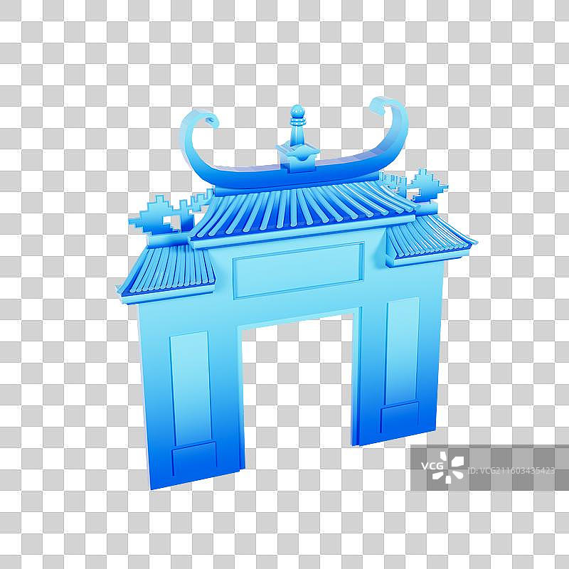 3D立体澳门地标建筑澳门妈祖阁图片素材