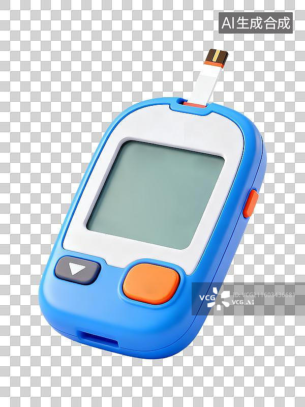【AI数字艺术】3D写实风医疗健康物品元素血糖仪图片素材