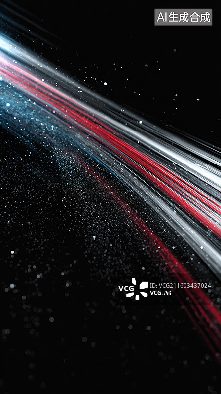 【AI数字艺术】宇宙星轨与光带交织图片素材