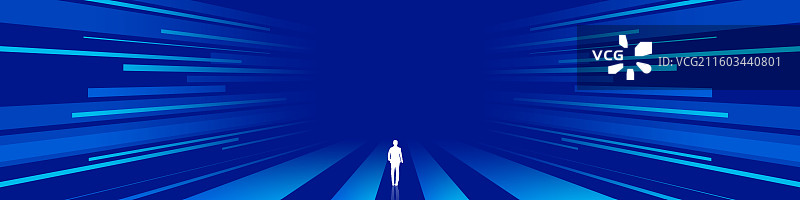 科技风格舞台长屏背景，科技风格发布会背景展板，现代商务会议背景图片素材