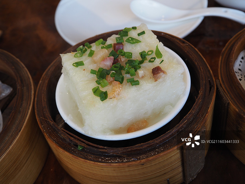 澳门早茶美食之瑶柱萝卜糕图片素材