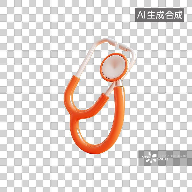 【AI数字艺术】3D卡通可爱听诊器图片素材